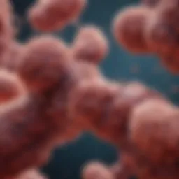 Renal cancer cells interacting with lung tissue