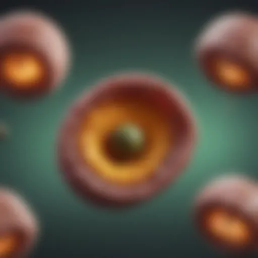 Illustration depicting the formation of gallstones within the gallbladder.