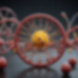 Illustration depicting the role of nuclear proteins in molecular biology.