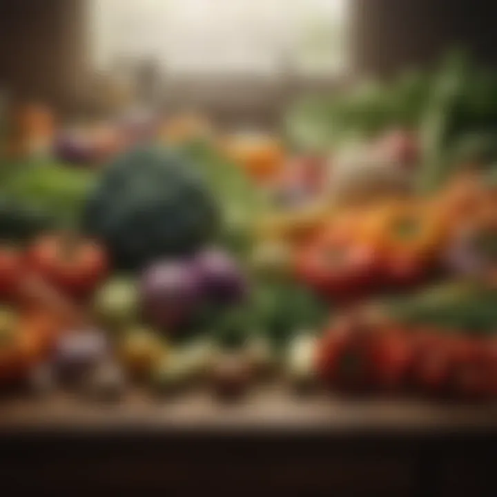 A colorful display of assorted vegetables, highlighting their nutritional variety.