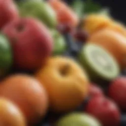 A vibrant assortment of fresh fruits showcasing their natural colors and textures.