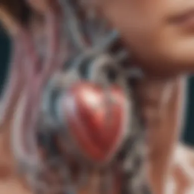 Positioning of a Pacemaker in the Heart Anatomical representation showing the positioning of a pacemaker in the heart.
