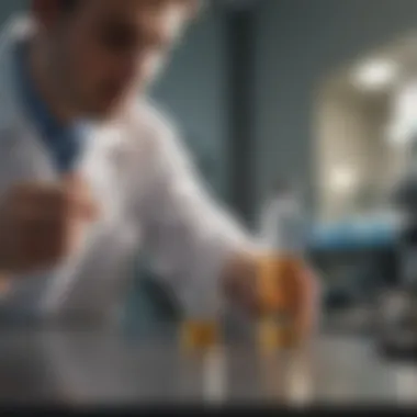 Conducting Polio Antibody Testing in Lab Laboratory technician conducting antibody testing