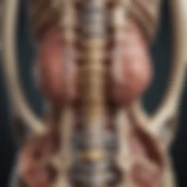 Illustration depicting the anatomy of the spine highlighting areas of decompression