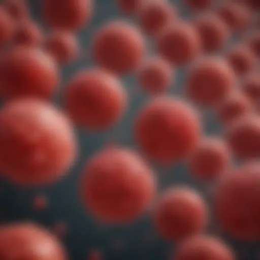 Microscopic view of red blood cells