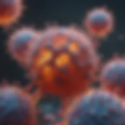 Microscopic view of prostate cancer cells