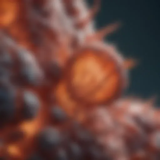 Microscopic view of skin cells during regeneration