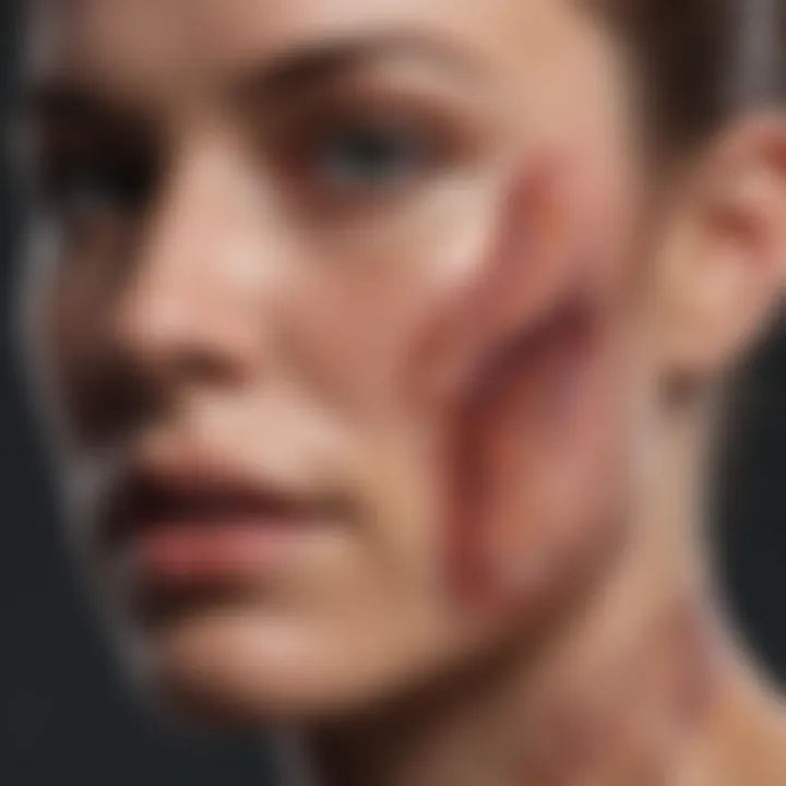 Illustration of the skin's structure and healing layers