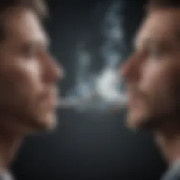 Depiction of psychological support during smoking cessation