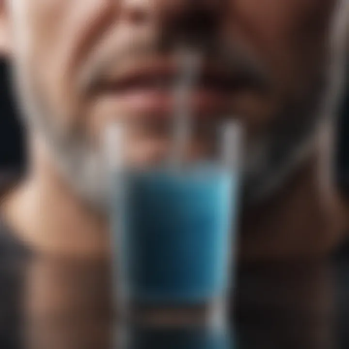 Diagram illustrating the effects of hydration on uric acid levels