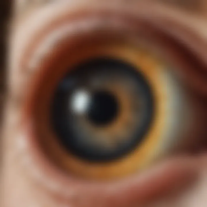 An illustration of the retina showing a macular hole
