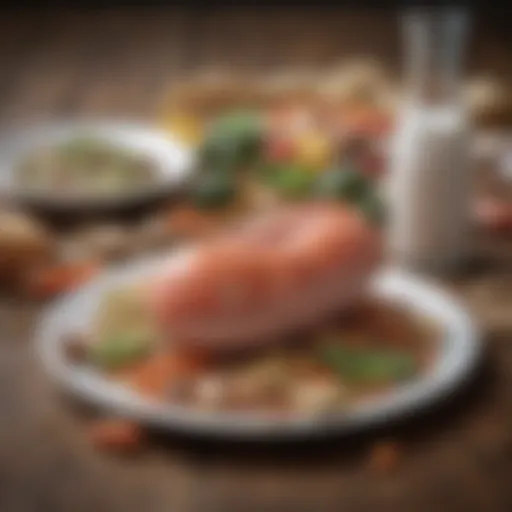 Symbolic representation of H. pylori bacteria in relation to food choices