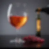 Glass of wine with a thyroid symbol