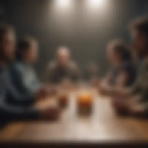 A diverse group of individuals engaging in a discussion about mental health.
