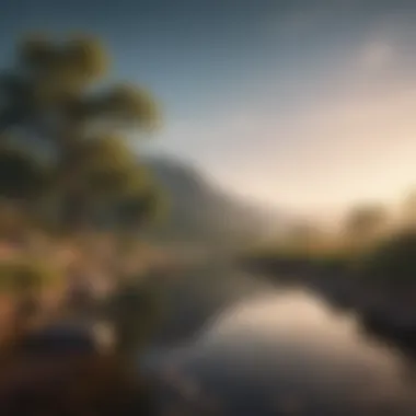 A serene landscape representing mental wellness and tranquility.