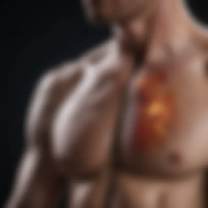 Visual representation of chronic inflammation and its health implications