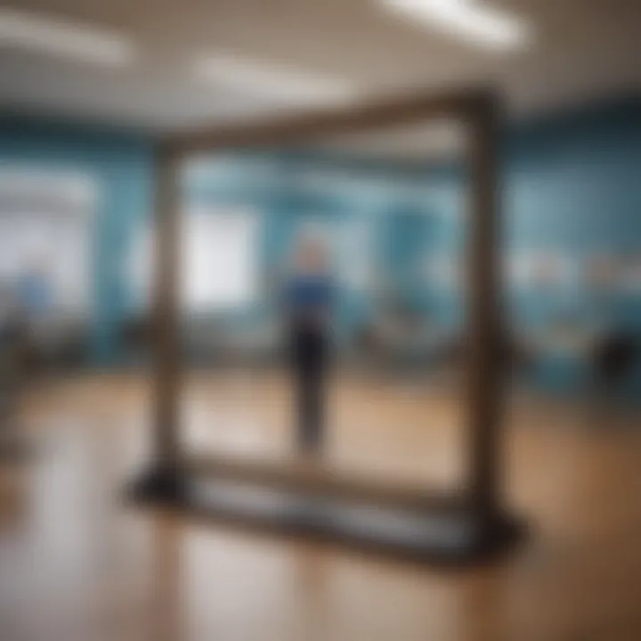 A classroom scene demonstrating the use of movable mirrors in educational settings