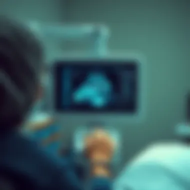 Ultrasound imaging in action during a medical examination