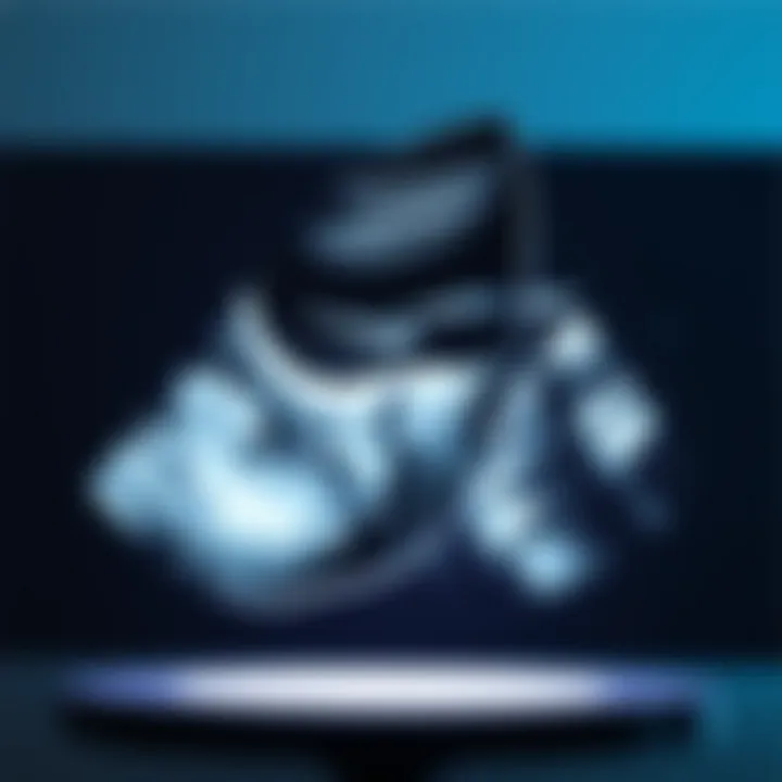 A visual representation of ultrasound waves and their interaction with tissues