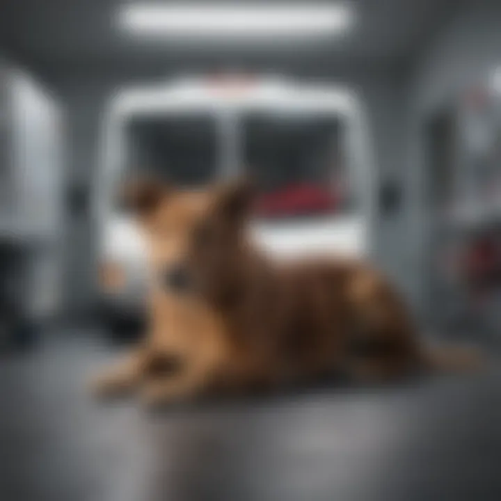 Animal EMT providing care to a patient