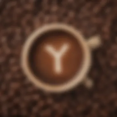 Coffee Beans with Medical Symbol A close-up of coffee beans with a medical symbol overlay.