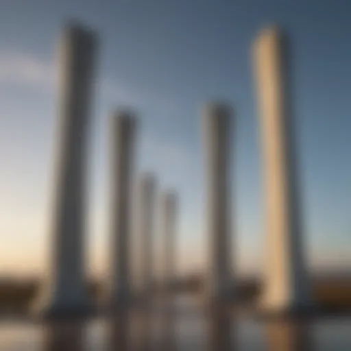 Architectural design of concrete pylons