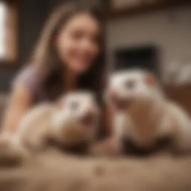 Joyful Interactions: Therapy Ferrets and Children A therapy ferret interacting with a child, highlighting the joy they bring