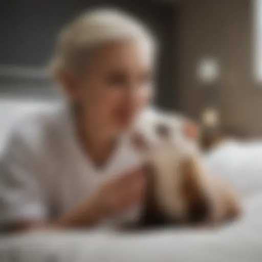 A therapy ferret engaging with a patient, showcasing the bond formed during sessions