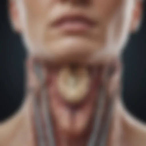 Illustration of thyroid nodule anatomy