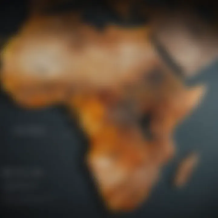 Map highlighting regions affected by African sleeping sickness