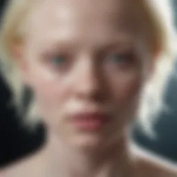 Genetic structure illustrating albinism
