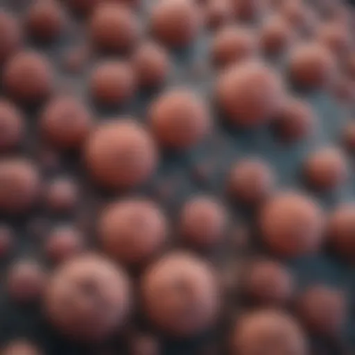 Microscopic view of angiosarcoma cells highlighting their aggressive nature.