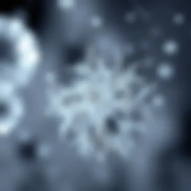 Asbestos fibers under a microscope