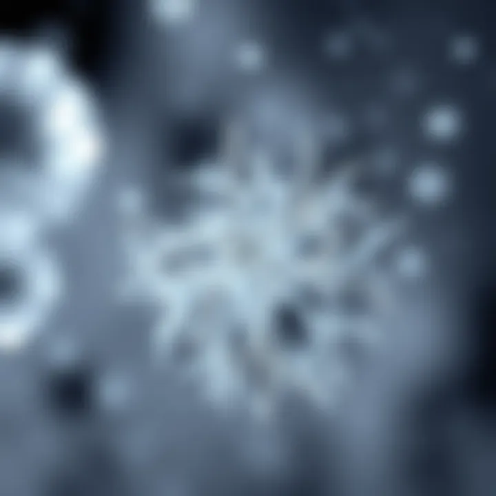 Asbestos fibers under a microscope