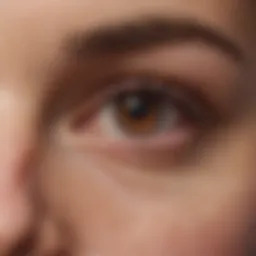 Detailed illustration of basal cell carcinoma occurring under the eye