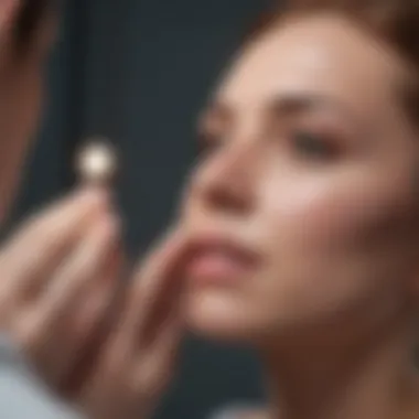 Clinical Examination for Melanoma Detection Dermatologist examining a patient's skin for melanoma signs