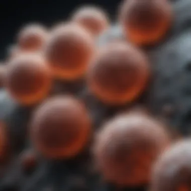 Early Tumor Formation in Melanoma Microscopic view of melanoma cells highlighting early tumor formation