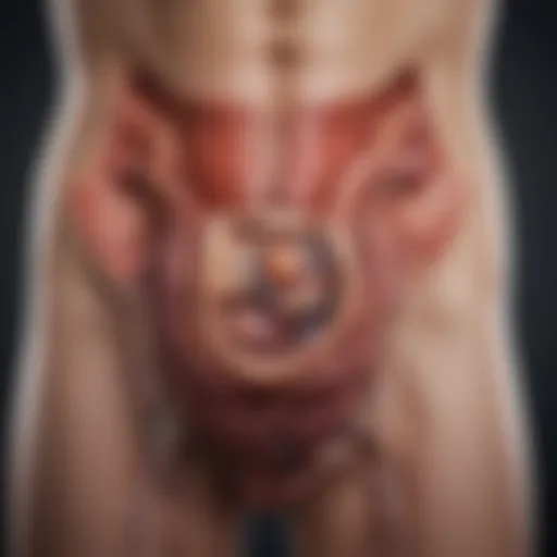 Illustration of the urinary tract anatomy