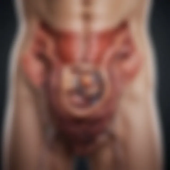 Illustration of the urinary tract anatomy