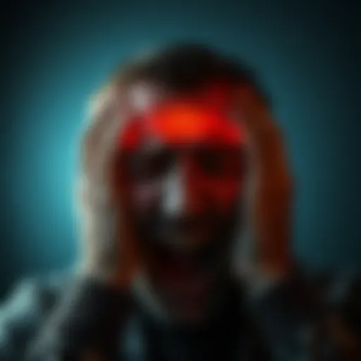 Illustration depicting the intense pain associated with cluster headaches