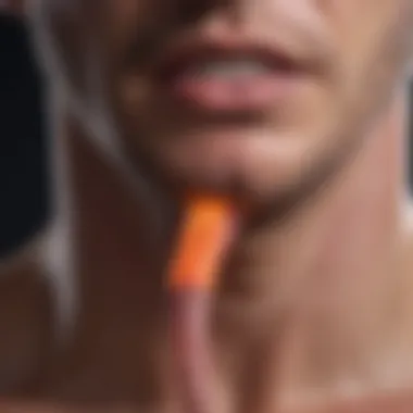 Visual representation of the esophagus with inflammation
