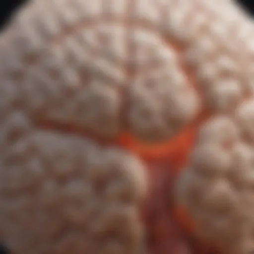 Illustration depicting the brain regions affected by focal migraines