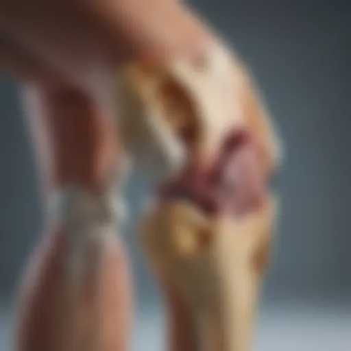 Anatomical diagram illustrating knee joint structure and function