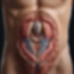 Anatomical diagram illustrating male reproductive system