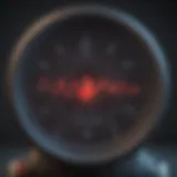 Visual representation of heart rate changes in POTS