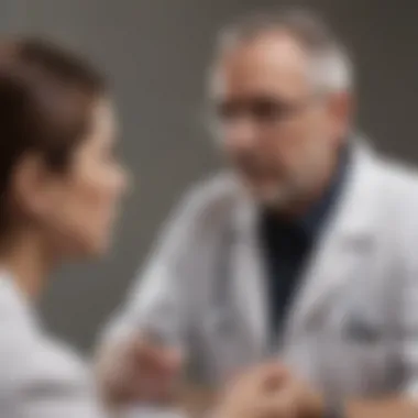 Consultation on Treatment Strategies A healthcare professional discussing treatment options with a patient