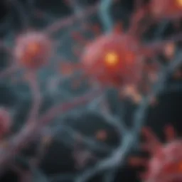 Illustration depicting the molecular pathways of proinflammatory responses