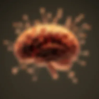 A conceptual illustration of the brain highlighting mental health aspects