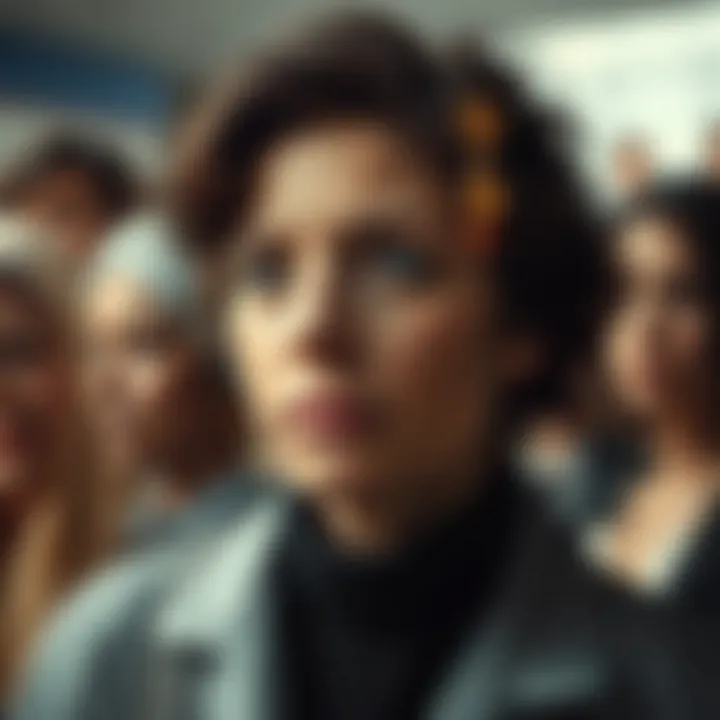 A collage depicting various societal roles and stereotypes attributed to women.