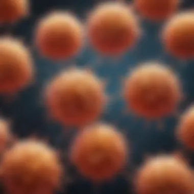 Microscopic View of T-ALL Cells Microscopic representation of T-cell acute lymphoblastic leukemia cells